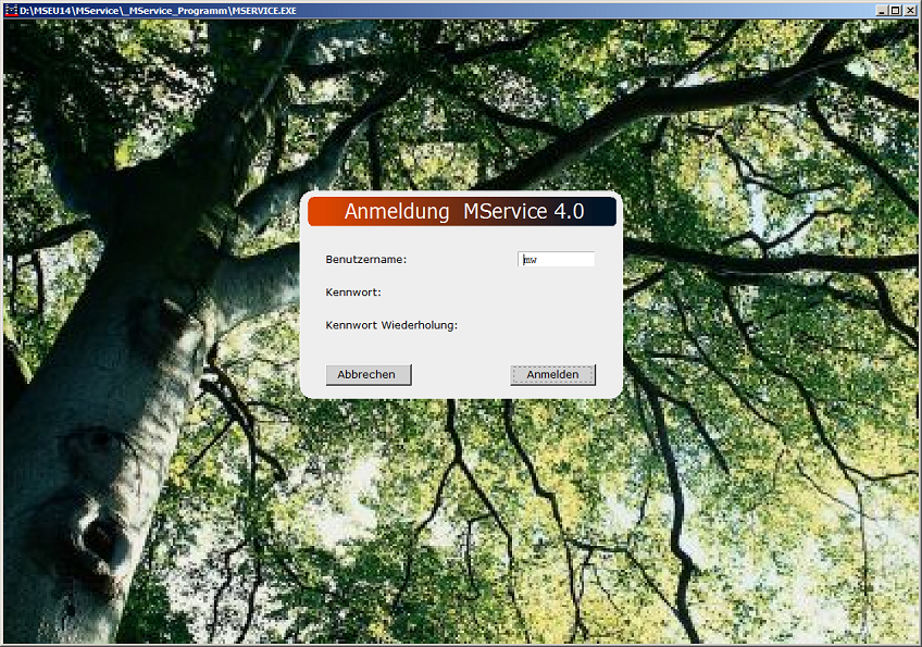 MService Anmeldung