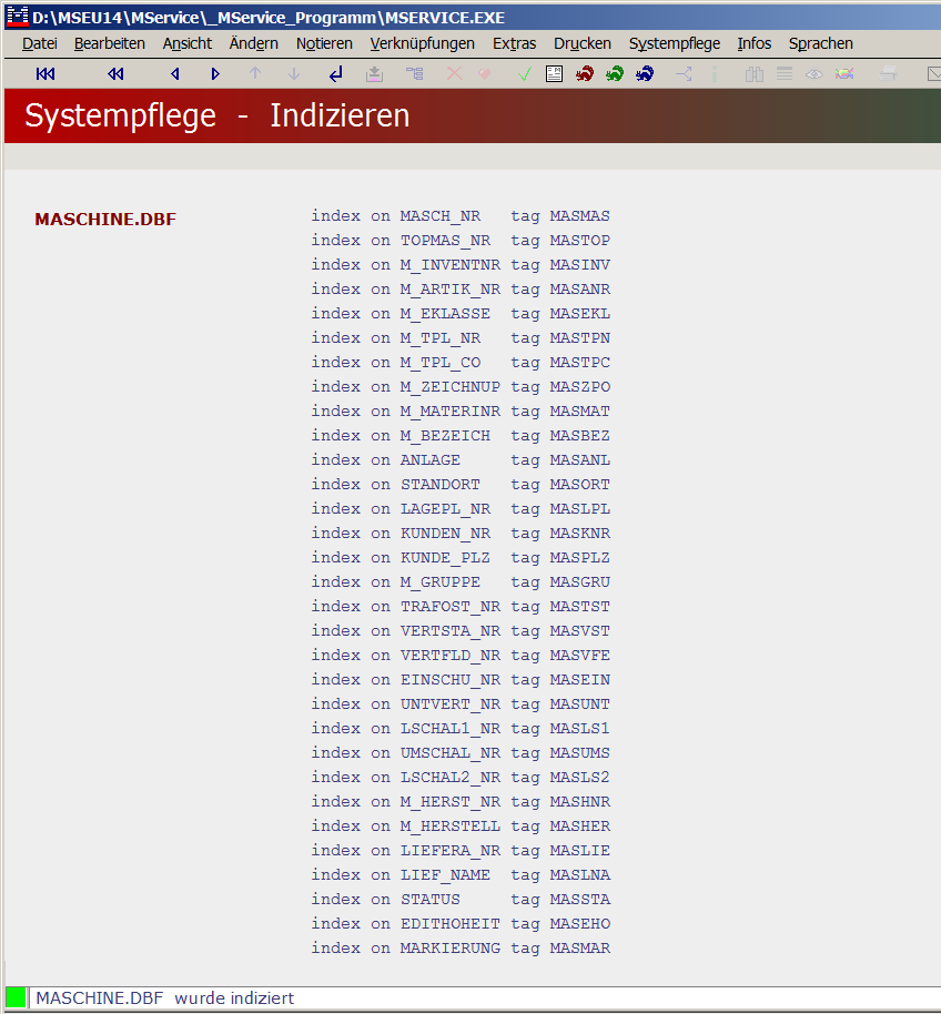 Indizieren Maschinen