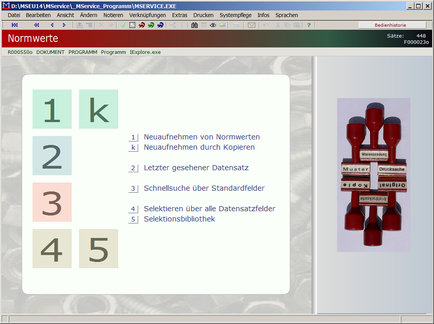 Themenmen&uuml; Normwerte
